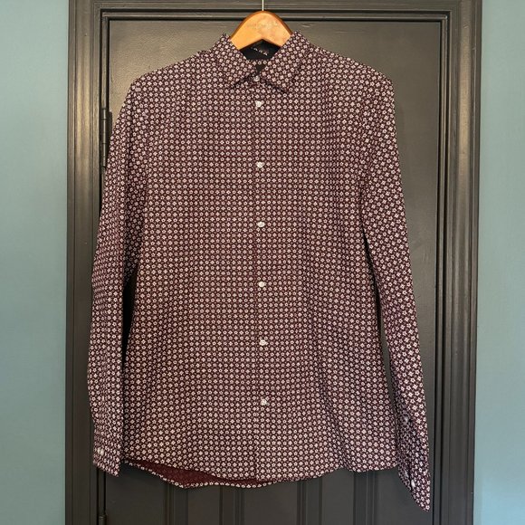 🆕 H&M 👔 Slim Fit Long Sleeve Button Down Shirt - Picture 1 of 5